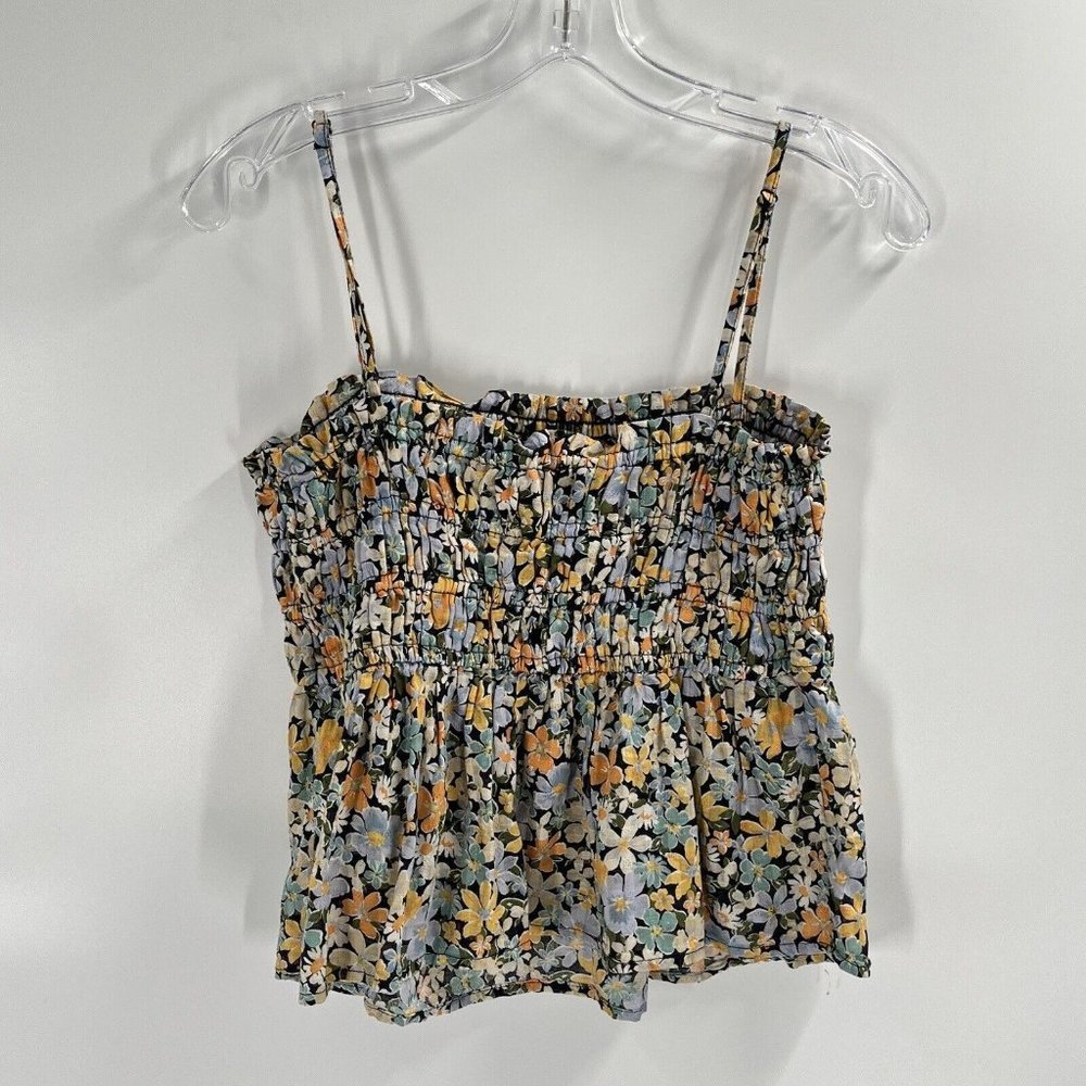 American Eagle Floral Colorful Crop Tank Top Sz Small - Picture 3 of 5